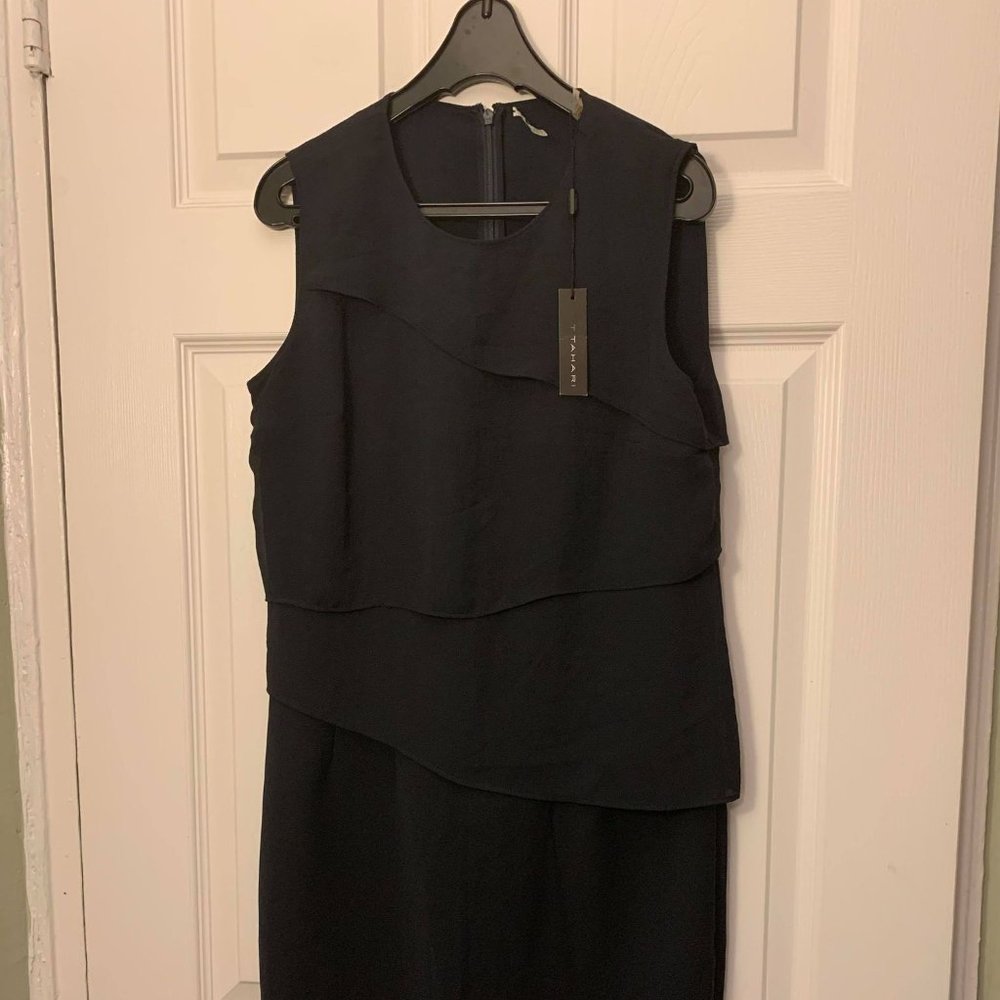 Tahari Navy Zayna Dress